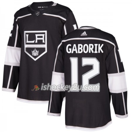 Mænd NHL Los Angeles Kings Trøje Marian Gaborik 12 Adidas 2017-2018 Sort Authentic